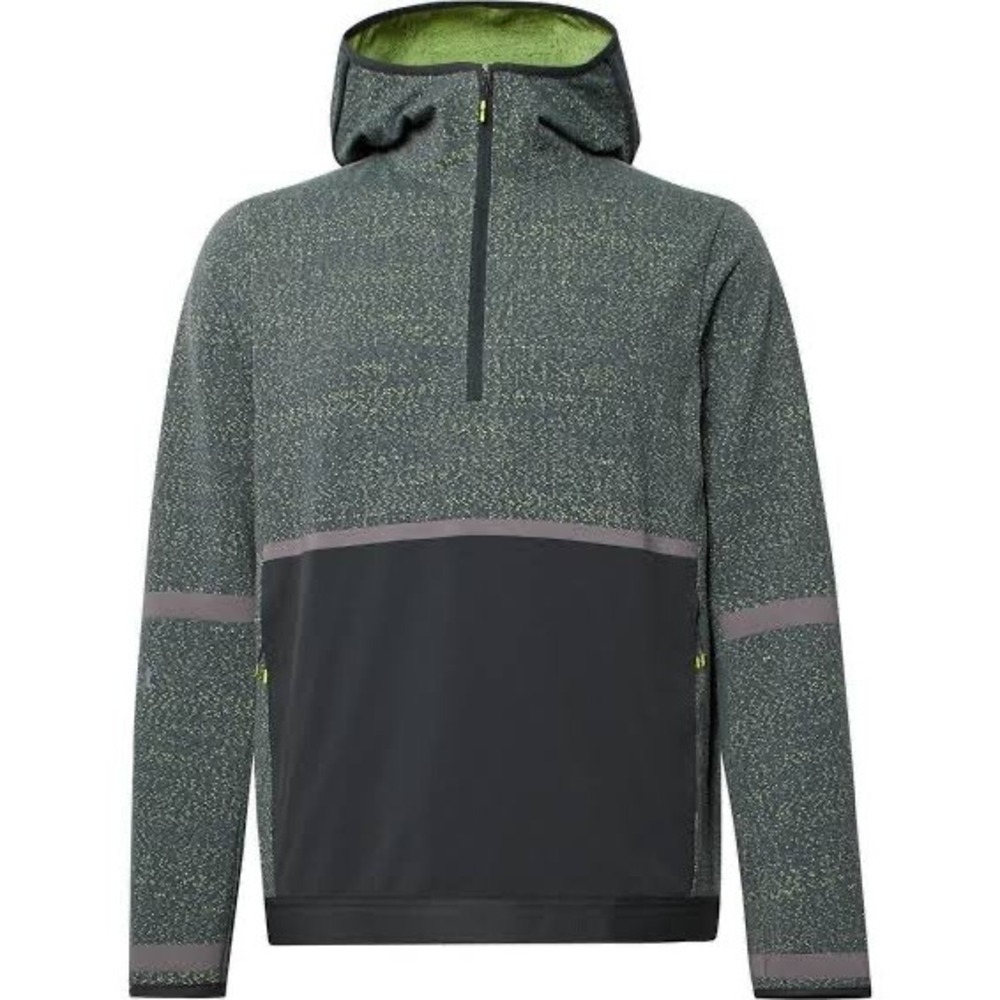 Lululemon Robert Geller Take the Moment 1/4 Zip Hoodie Gray Lime XL M3BLTS